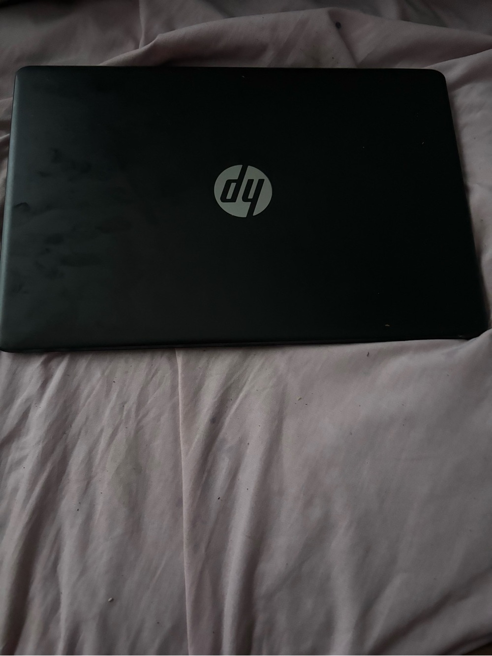 HP Black Laptop with Silver Logo - Slim Notebook